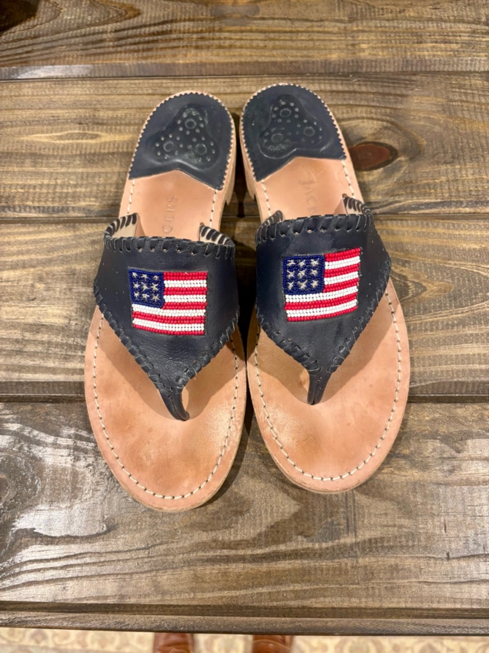 Jack Rogers sandals worn only a few times. In good shape. Great for Memorial Day